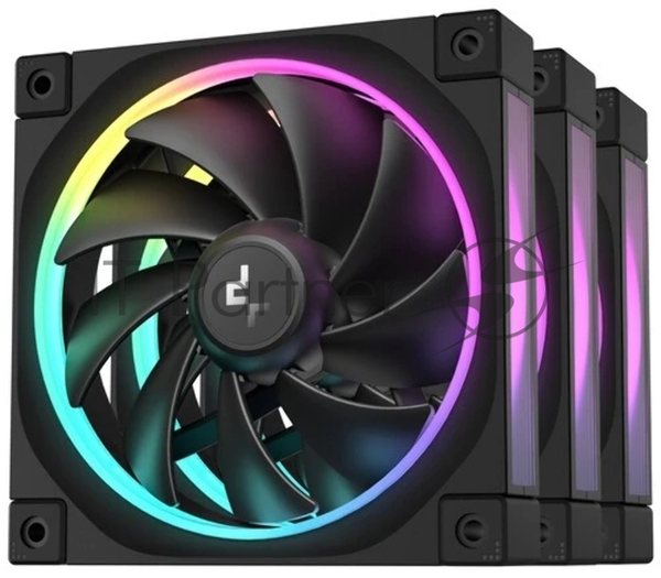 Комплект вентиляторов для корпуса DEEPCOOL FL12-3 IN 1 черный, 120 мм, 2150 об/мин, 32 дБ, 4 pin