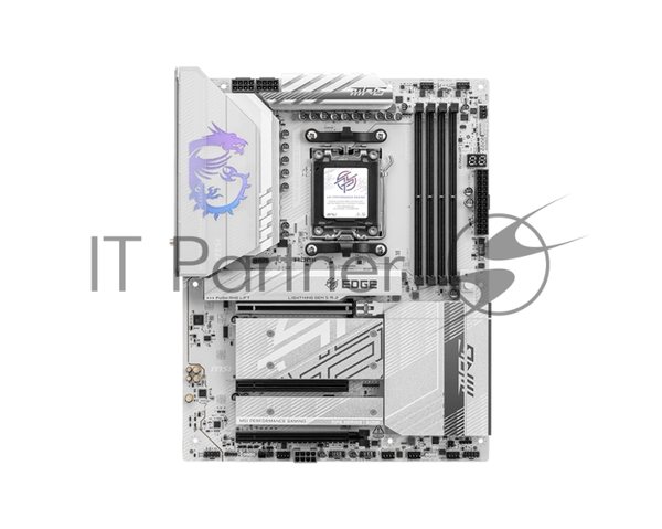 Материнская плата MSI MPG B850 EDGE TI WIFI, AM5, AMD B850, 4xDDR5, 4xSATA, 4xM.2, 1xPCIe 5.0 x16, 1xPCIe 4.0 x4, 1xPCIe 3.0 x1, 1xHDMI, 1x5Gb LAN, Wi-Fi 7, Bluetooth 5.4, 3xUSB-C 10Gbps, 1xUSB-C 20Gbps, 5xUSB-A 10Gbps, 4xUSB-A 2.0, 1xS/PDIF, 2x3.5 мм, 7.1, ATX
