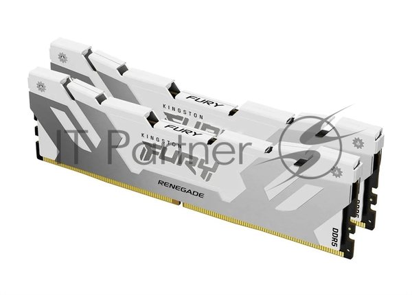 Оперативная память Kingston Fury Renegade, DDR5, 32Gb (1x32Gb), 6400MHz, CL32, DIMM, радиатор, белый