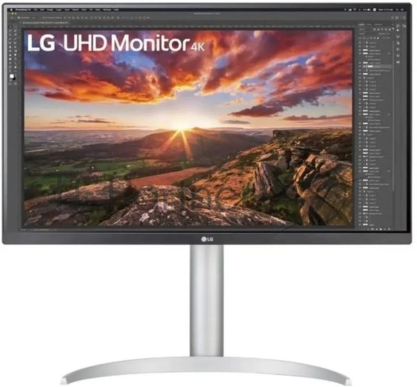 Монитор 27" LG UltraFine 27UP850K-W IPS 3840x2160, 60 Гц, 5 мс, 16:9, 400 кд/м², 2xHDMI 2.0, DP 1.4, USB-C, USB Hub (2x USB 3.0), 3.5 Jack, FreeSync, черный/серебристый
