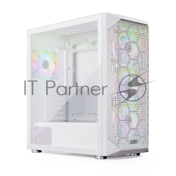 Компьютерный корпус ABR Quantum белый (1хUSB Type-C, 2хUSB 2.0, HD Audio, 4xRGb Fan, ATX, E-ATX)