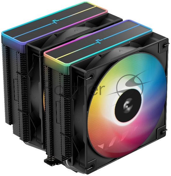 Кулер для процессора DEEPCOOL AG620 BK ARGB V2 черный 120мм алюминий+медь 1850rpm 29.4db 4-pin 260W 157мм