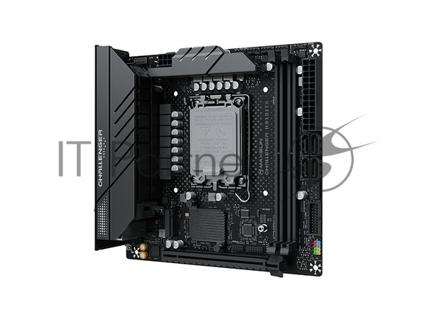 Материнская плата Maxsun MS-Challenger H810ITX WIFI, LGA1851, Intel H810, 2xDDR5, 4xSATA, 2xM.2, 1xPCIe 5.0 x16, 1xDP, 1xHDMI, 1x1Gb LAN, Wi-Fi 6, Bluetooth 5.2, 4xUSB-A 10Gbps, 2xUSB-A 5Gbps, 2xUSB-A 2.0, 3x3.5 мм, Mini-ITX