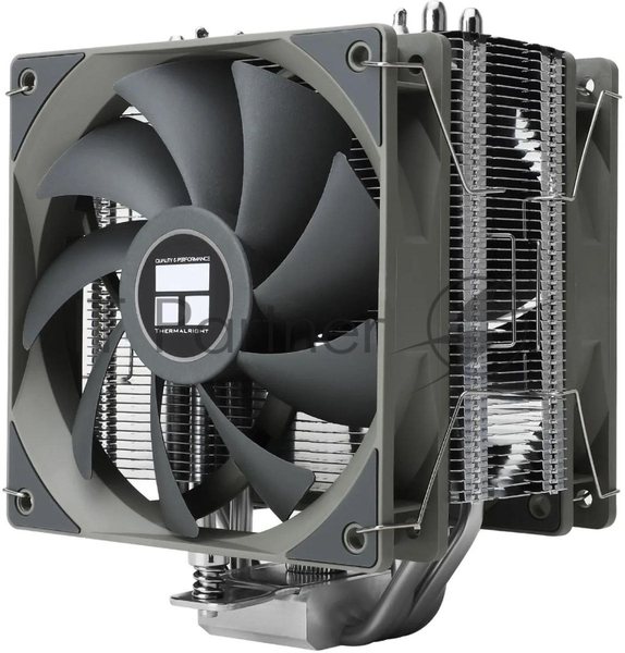 Кулер для процессора Thermalright Assassin Spirit 120 V2 серебристый/черный/серый (4-pin PWM, 154мм, Al/Cu, 4x6мм, 1x120мм, 66.17CFM, 25.6dBA, 1500RPM, S: 1851/1700/1200/115X, AM5/AM4)