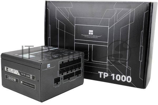 Блок питания Thermalright, 1000W 80+ Platinum (ATX, 3.0, PCIe 5.0, Full modular, 1x24(20+4)pin, 1xCPU 8(4+4)pin, 2xPCIe*2 8(6+2)pin, 1x12VHPWR PCIe 5.0 12+4pin 600мм, 6xSATA3, 4xMOLEX4pin, Active, 120x120мм, 150x140x86мм, APFC, OPP, OVP, OTP, OCP, SCP, UVP, черный)