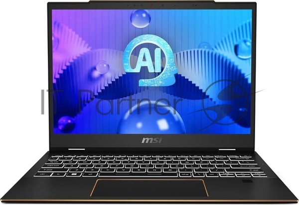 Ноутбук MSI Suммit E13 AI Evo A1MTG-001US Core Ultra 7 155H 16Gb SSD 1Tb Intel Iris Xe graphics 13.3" IPS Touch FHD+ (1920x1200) Windows 11 Home Multi Language черный WiFi BT Cam