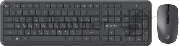 Комплект клавиатура+мышь Oklick S277W беспроводной, USB, 1600 DPI, серый