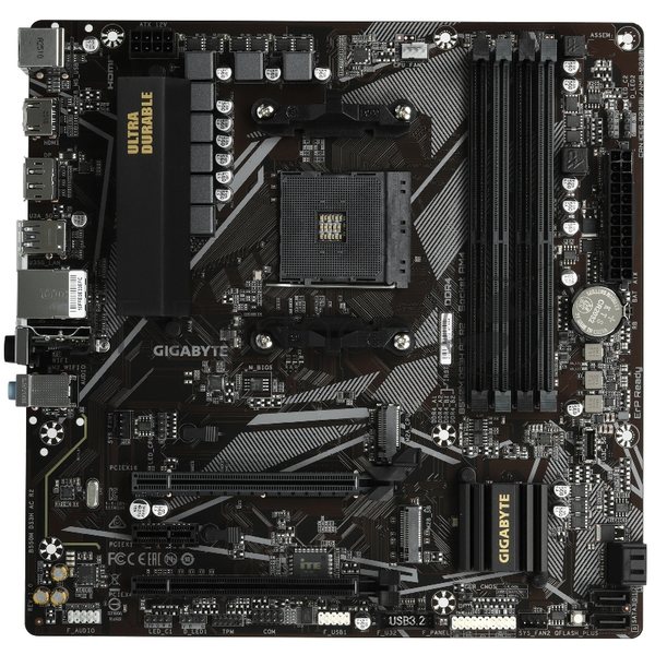 Материнская плата Gigabyte B550M DS3H AC R2, AM4, AMD B550, 4xDDR4, 4xSATA, 2xM.2, 1xPCIe 4.0 x16, 1xPCIe 3.0 x4, 1xPCIe 3.0 x1, 1xDP, 1xHDMI, 1x1Gb LAN, Wi-Fi, Bluetooth 5.0, 4xUSB-A 5Gbps, 2xUSB-A 2.0, 3x3.5 мм, 7.1, mATX
