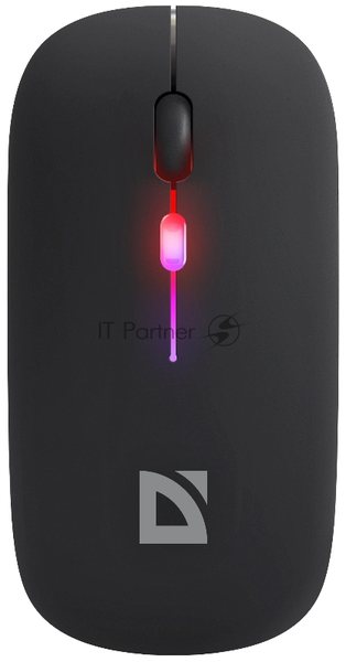 Мышь беспроводная Defender Coda MB-261 черный, 1600 dpi, радиоканал, Bluetooth, USB, кнопки - 4