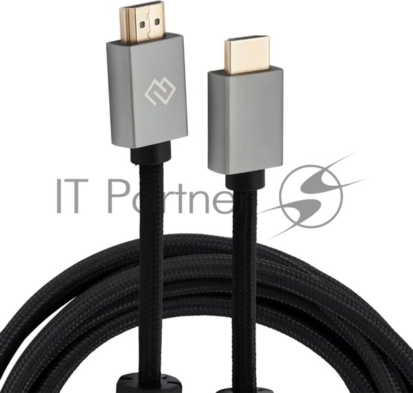 Кабель аудио-видео Digma HDMI (m)/HDMI (m) 3м. феррит.кольца позолоч.конт. черный (D-HDMI-2FF-V2.0-3M)