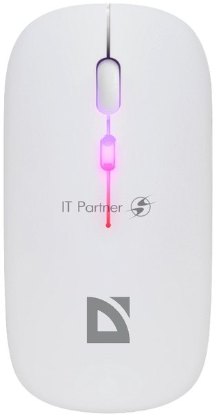 Мышь беспроводная Defender Coda MB-261 белый, 1600 dpi, радиоканал, Bluetooth, USB, кнопки - 4