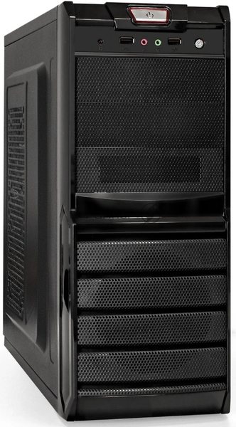 Компьютерный корпус Miditower ExeGate XP-329S-UNS500 (ATX, БП UNS500 с вент. 12см, 2*USB, аудио, черный)