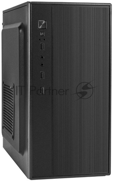 Компьютерный корпус Minitower ExeGate BAA-408-UNS350 (mATX, БП UNS350 с вент. 12см, 2*USB, HD Audio, черный)