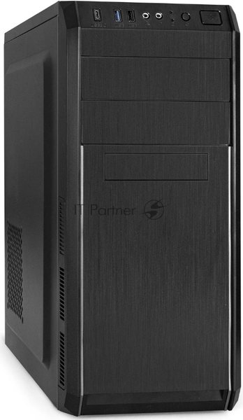 Компьютерный корпус Miditower ExeGate XP-334UC-UNS350 (ATX, БП UNS350 с вент. 12см, 1хUSB/1хUSB 3.0/1хTypeC, аудио, черный)