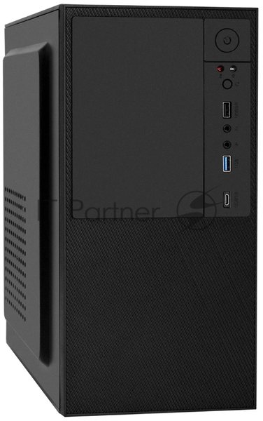 Компьютерный корпус Minitower ExeGate BAA-308UC-UNS350 (mATX, БП UNS350 с вент. 12см, 1хUSB/1хUSB 3.0/1хTypeC, HD Audio, черный)