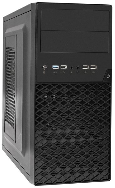 Компьютерный корпус Minitower ExeGate BA-203U-UNS500 (mATX, БП UNS500 с вент. 12см, 3хUSB+1хUSB 3.0, аудио, черный)