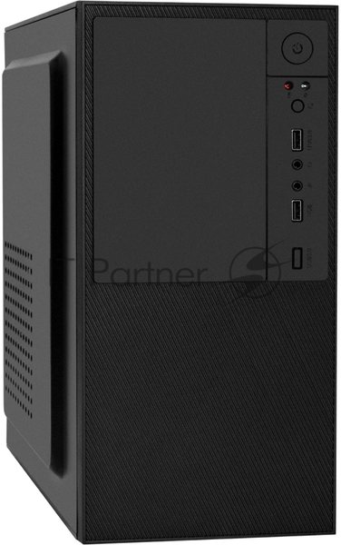 Компьютерный корпус Minitower ExeGate BAA-308-UNS400 (mATX, БП UNS400 с вент. 12см, 2хUSB, HD Audio, черный)