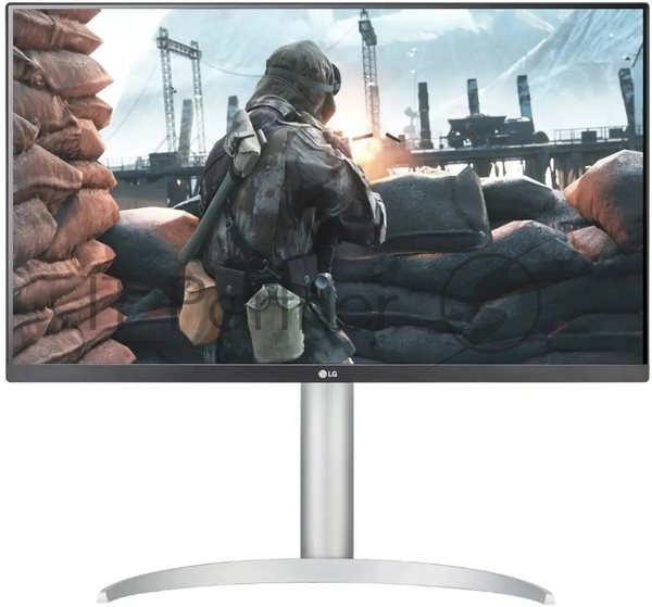 Монитор 27" LG UltraFine 27UP650K-W IPS 3840x2160, 60 Гц, 5 мс, 16:9, 400 кд/м², 2xHDMI 2.0, DP 1.4, 3.5 мм, черный/серебристый