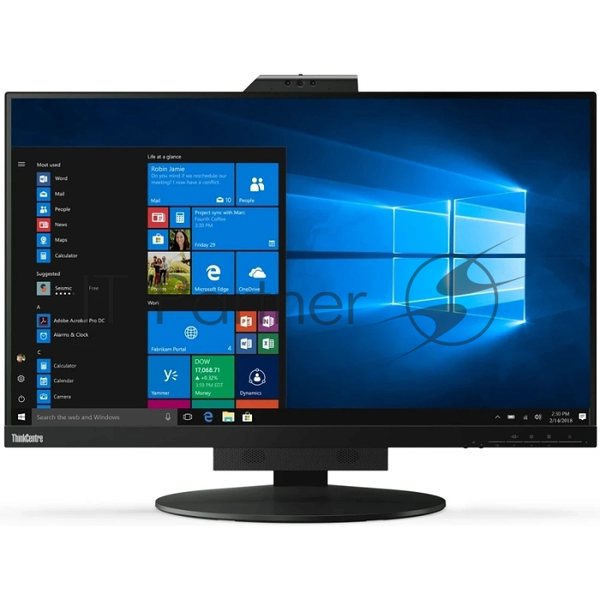Монитор 27" Lenovo ThinkCentre 11JHRAT1UK IPS 2560x1440, 60 Гц, 4 мс, 16:9, 350 кд/м², HDMI, DP, 3.5 Jack, USB Hub (2x USB 3.1), динамики (2x2 Вт), веб-камера, микрофон, черный