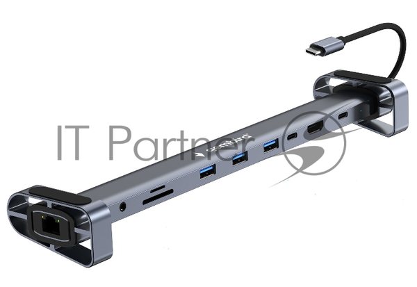 Док-станция Gembird UHB-D5, USB Type-C, 3xUSB 3.1, Type-C PD87W, Jack 3.5, SD/TF, HDMI, RJ45, USB Type-C, USB