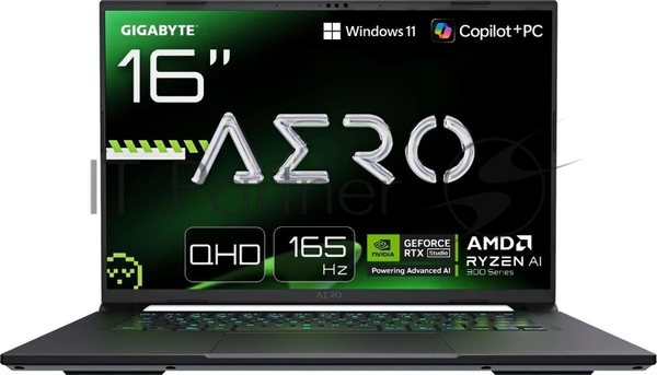 Ноутбук Gigabyte AERO X16 1WH/16"/IPS/AMD Ryzen AI 7 350/32Gb/1Tb SSD/NVIDIA GeForce RTX 5070 8Gb/Windows 11 Home/лунный белый/1.9kg