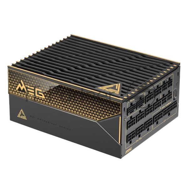 Блок питания ПК MSI MEG Ai1600T PCIE5, 1600W, 80 PLUS Titanium, полностью модульный, ATX 3.1, PCIE5.1, RTL