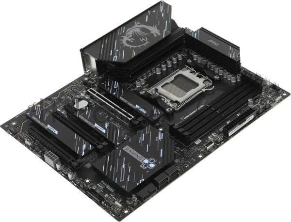 Материнская плата MSI X870E GAMING PLUS WIFI, AM5, AMD X870E, 4xDDR5, 4xSATA, 3xM.2, 1xPCIe 5.0 x16, 1xPCIe 4.0 x4, 2xPCIe 3.0 x1, 1xHDMI, 1xUSB Type-C, 1x5Gb LAN, Wi-Fi 7, Bluetooth 5.4, 2xUSB-C 20Gbps, 1xUSB-C 40Gbps, 2xUSB-A 5Gbps, 2xUSB-A 10Gbps, 4xUSB-A 2.0, 3x3.5 мм, 7.1, ATX