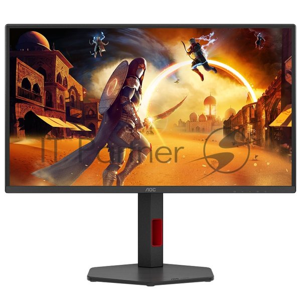 Монитор 24.5" AOC Q25G4SR IPS 2560x1440, 300 Гц, 0.3 мс, 16:9, 400 кд/м², 2xHDMI 2.1, DP 1.4, DisplayHDR 400, Adaptive-Sync, динамики, черный