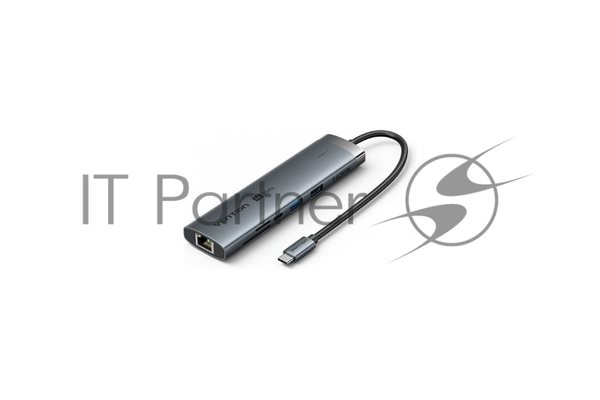 USB-концентратор Vention TGVHB, USB Type-C, HDMI/Ethernet/USB-A/USB-C/TF/mini-jack/microSD/microSDHC/microSDXC, USB Type-C