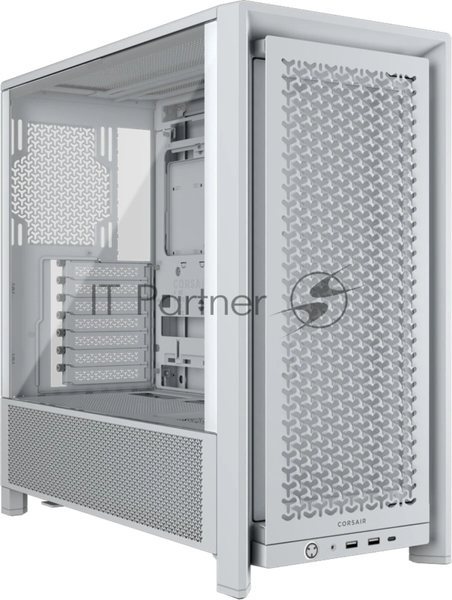 Компьютерный корпус без блока питания Corsair Frame 4000D, Midi-Tower, TG, no fan, 2xUSB-A 3.2, 1xUSB 3.2 Type-C, E-ATX, ATX, mATX, mITX White