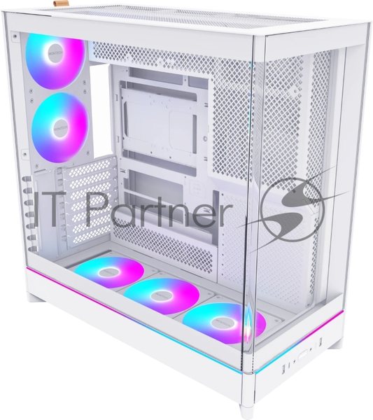 Компьютерный корпус Montech HS02 PRO белый без БП ATX 4x140мм 2xUSB 3.0 audio bott PSU