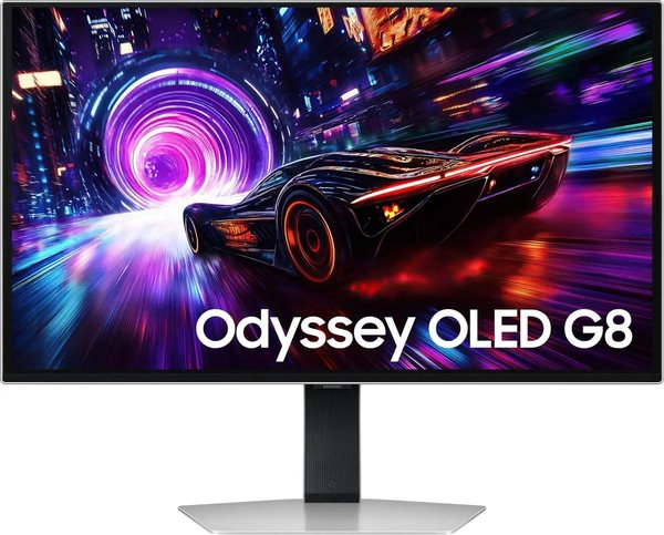 Монитор 27" Samsung Odyssey OLED G8 S27FG812SIXCI OLED 3840x2160, 240 Гц, 0.03 мс, 16:9, 250 кд/м², 2xHDMI 2.1, DP 1.4, USB Hub (2x USB 3.0), FreeSync, G-Sync, HDR10+, черный/серебристый