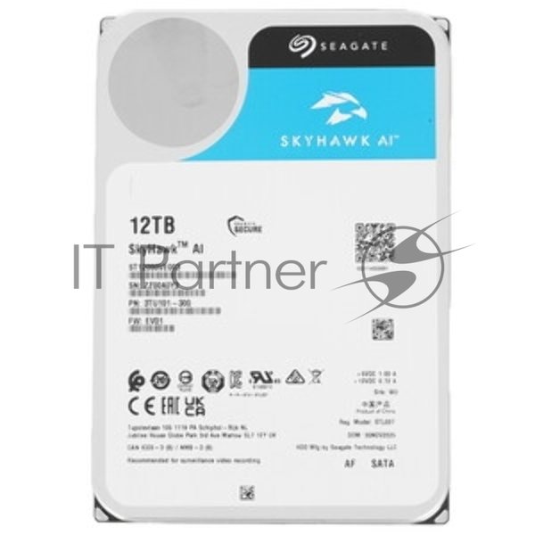 Жесткий диск HDD Seagate SkyHawk AI 12Tb 7200rpm SATA 512Mb 3.5"