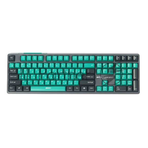 Клавиатура Raskat KM004 проводная, USB Type-A, зелёный/серый