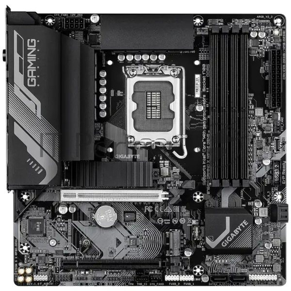 Материнская плата Gigabyte B760M GAMING X WIFI6E GEN5, LGA1700, Intel B760, 4xDDR5, 4xSATA, 2xM.2, 1xPCIe 5.0 x16, 1xPCIe 3.0 x4, 1xHDMI, 1xDP, 1x2.5Gb LAN, Wi-Fi 6E, Bluetooth 5.3, 3xUSB-A 5Gbps, 5xUSB-A 2.0, 3x3.5 мм, 7.1, mATX