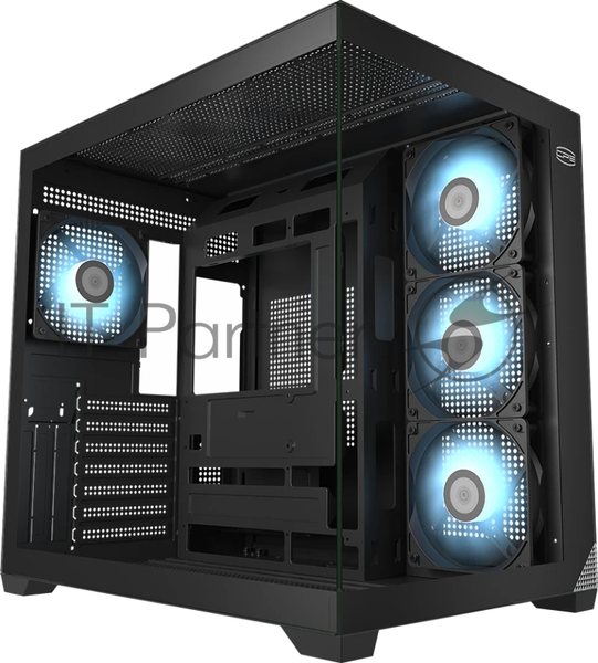 Компьютерный корпус без блока питания PCCooler C3T700 ARGB BK, Midi-Tower, TG, 4x120мм ARGB, 1xUSB-A 3.0 + 1xUSB-A 2.0 + 1xUSB-C, ATX, mATX, mITX черный