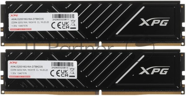 Оперативная память DIMM DDR4-3200 32Gb (16Gbx2) AX4U320016G16A-DTbKD35 ADATA