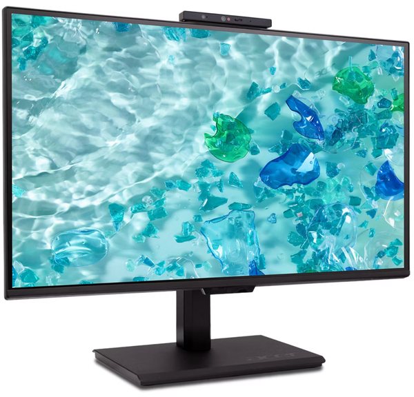 Монитор 23.8" Acer B248YGbemiqprcuzx IPS 1920x1080, 120 Гц, 4 мс, 16:9, 300 кд/м², HDMI 2.0, DP, USB-C (100 Вт), 3.5 Jack, USB Hub (2x USB 3.0), FreeSync, HDR10, динамики (2x5 Вт), веб-камера, черный