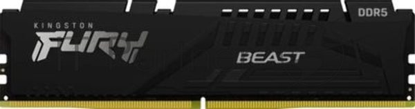 Оперативная память Kingston Fury Beast, DDR5, 32GB (1x32GB), 5600 MHz, CL40, с радиатором, чёрный