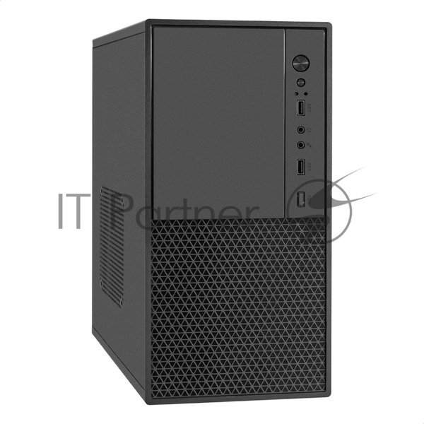 Компьютерный корпус Minitower ExeGate BAA-308M (mATX, без БП, 2*USB, HD Audio, черный)