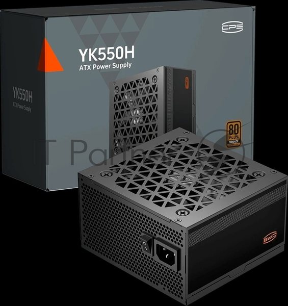 Блок питания ПК Power Supply PCCooler, 550W 80+ Bronze (ATX, ATX 2.52, Non-modular, 1x24(20+4)pin 550мм, 1xCPU(4+4)pin 650мм, 1xPCIe*2 8(6+2)pin 500+120мм, 4xSATA*3+MOLEX4pin*1, Active, 120x120мм, 140x150x86mm, APFC, OVP/UVP/OCP/SCP/OTP/OPP/SPD)