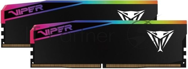 Оперативная память Patriot Memory Viper Elite 5 Ultra RGb RTL Gaming VEUR564G6028K DDR5 2x32Gb 6000MHz PC5-48000 CL28 DIMM 288-pin 1.4В kit single rank с радиатором Ret