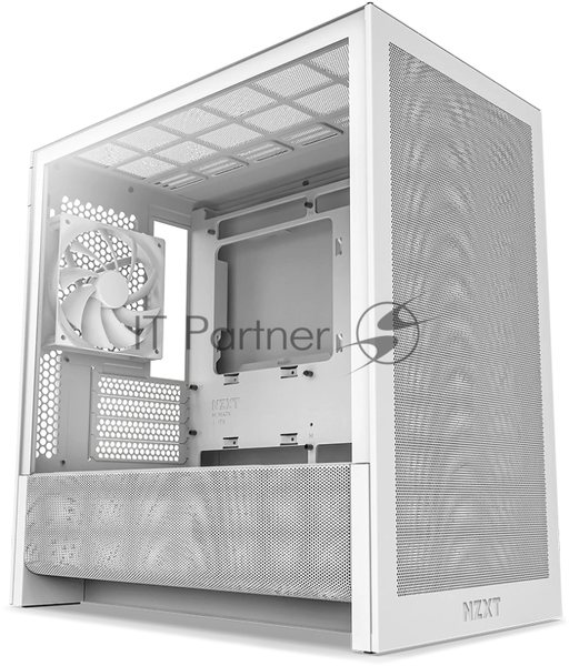 Компьютерный корпус без блока питания Case NZXT H3 Flow (2025), Midi-Tower, TG, 1x120мм, 1xUSB-A 3.2 + 1xUSB-C 3.2, mATX, mITX White