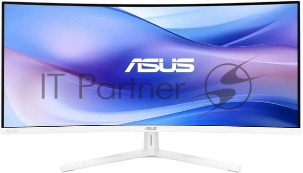 Монитор 34" ASUS VU34WCIP-W VA 3440x1440, 100 Гц, 1 мс, 21:9, 300 кд/м², HDMI 2.0, DP 1.4, USB-C (65 Вт), 3.5 Jack, USB Hub (4x USB 3.0), HDR10, изогнутый экран (1500R), динамики (2x2 Вт), белый