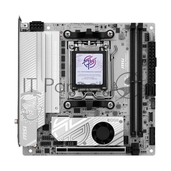 Материнская плата MSI MPG B850I EDGE TI WIFI, AM5, AMD B850, 2xDDR5, 2xSATA, 2xM.2, 1xPCIe 5.0 x16, 1xHDMI, 1x5Gb LAN, Wi-Fi 7, Bluetooth 5.4, 1xUSB-C 20Gbps, 3xUSB-A 10Gbps, 2xUSB-A 5Gbps, 2x3.5 мм, 7.1, Mini-ITX