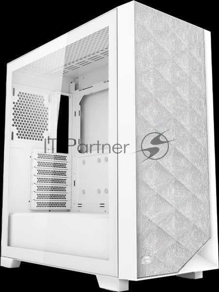 Компьютерный корпус без блока питания Case PCCooler C3D510 WH, Midi-Tower, TG, Mesh, no fans, 2xUSB-A 3.0, E-ATX, ATX, mATX, mITX белый