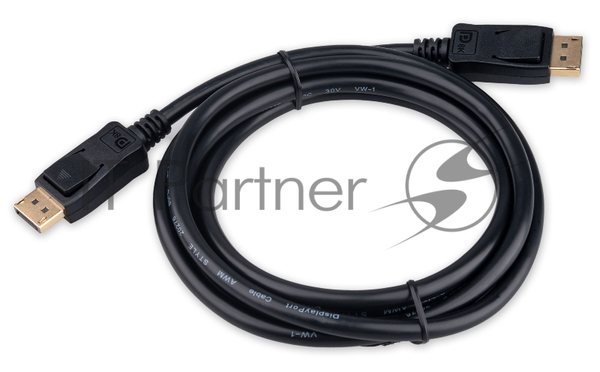 Кабель DisplayPort Cablexpert CC-DP8K-2M, 20M/20M, v1.4, 8К, медь, тройной экран, 2м, черный, пакет