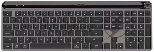 Клавиатура JLab Epic Keyboard гибридная, USB Type-A, Bluetooth, радиоканал, серый