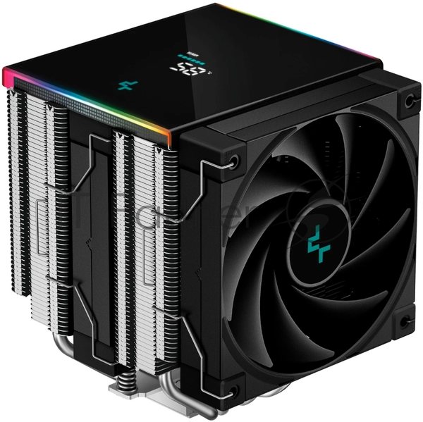 Кулер для процессора DEEPCOOL AK620 DIGITAL SE LGA20XX/1700/1200/115X/AM5/AM4 (9шт/кор, TDP 260W, PWM, DUAL Fan 120мм, 6 тепл. трубок, ARGb, черный) RET (R-AK620-BKADMN-GJD)