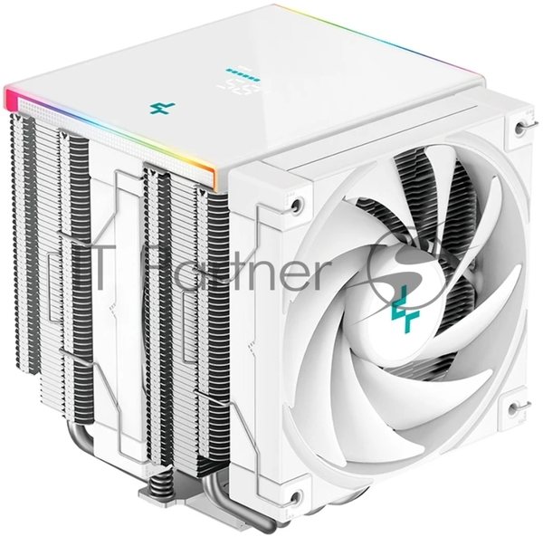 Кулер для процессора DEEPCOOL AK620 DIGITAL SE WH LGA20XX/1700/1200/115X/AM5/AM4 (9шт/кор, TDP 260W, PWM, DUAL Fan 120мм, 6 тепл. трубок, ARGb, белый) RET (R-AK620-WHADMN-GJD)
